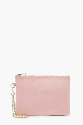 Chain Strap Suedette Clutch